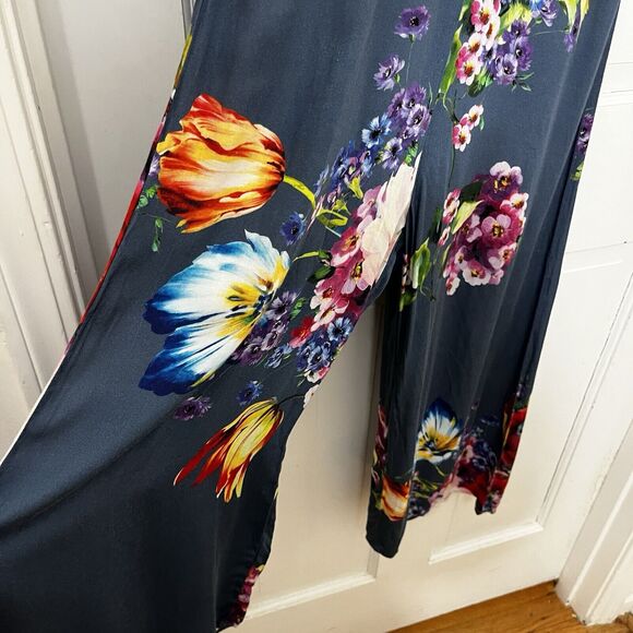 Lavender Brown Boho‎ Crop Strappy Romper Teal Colorful Multicolor Floral Women S - Picture 3 of 8